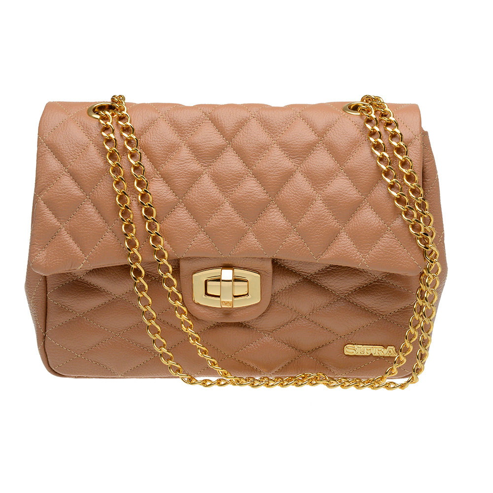 Bolsa Tiracolo Pequena Couro Coral Beca