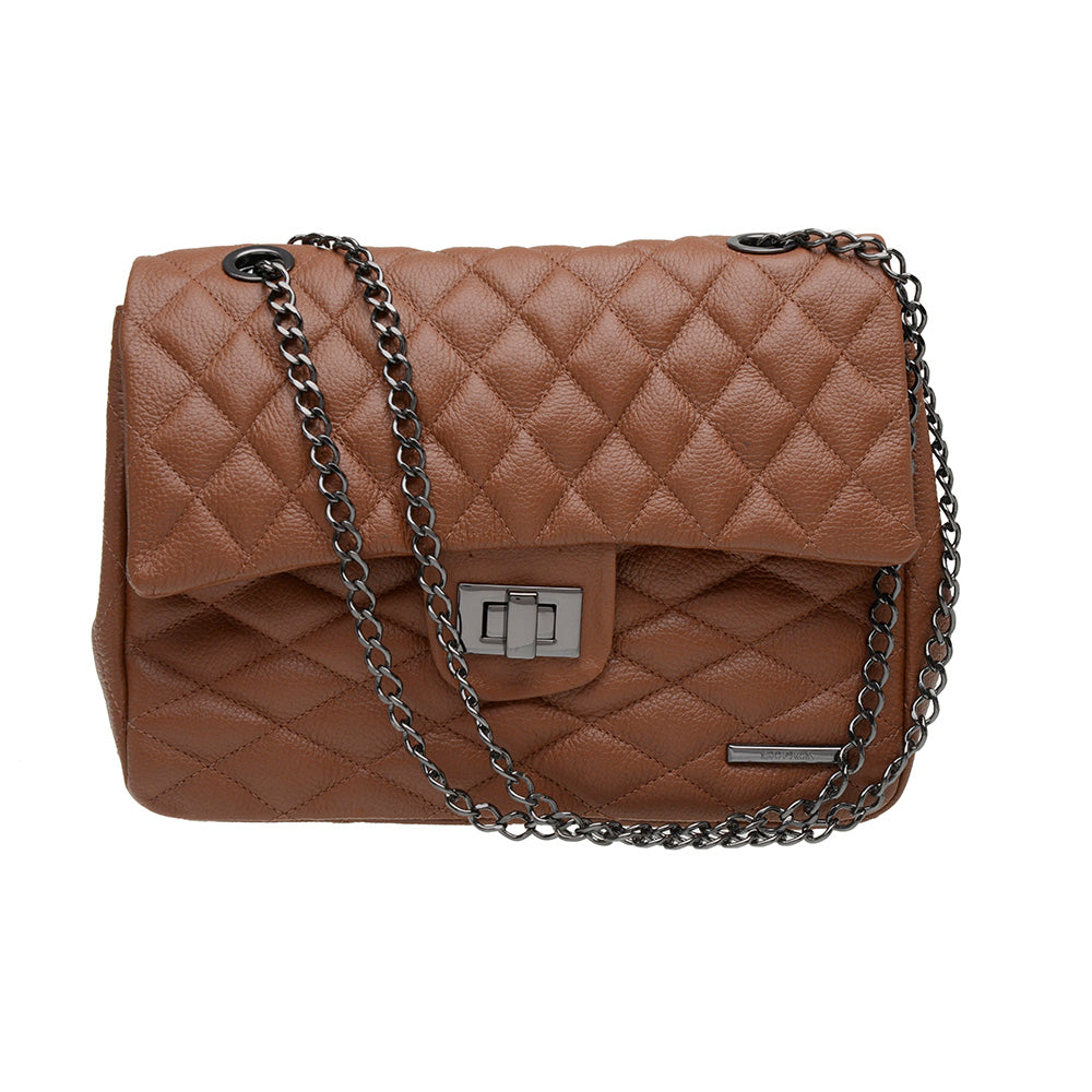 Bolsa Tiracolo Pequena Couro Marrom Beca