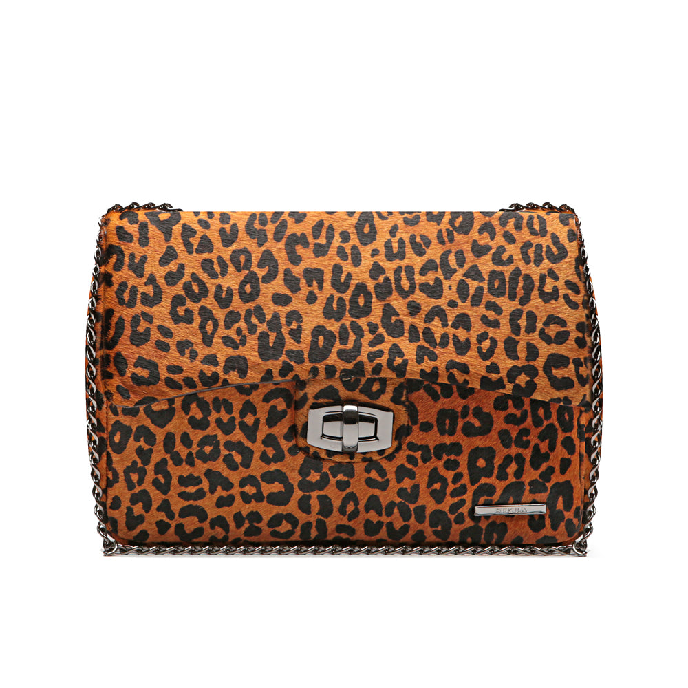 Bolsa Tiracolo Pequena Couro Onça Beca