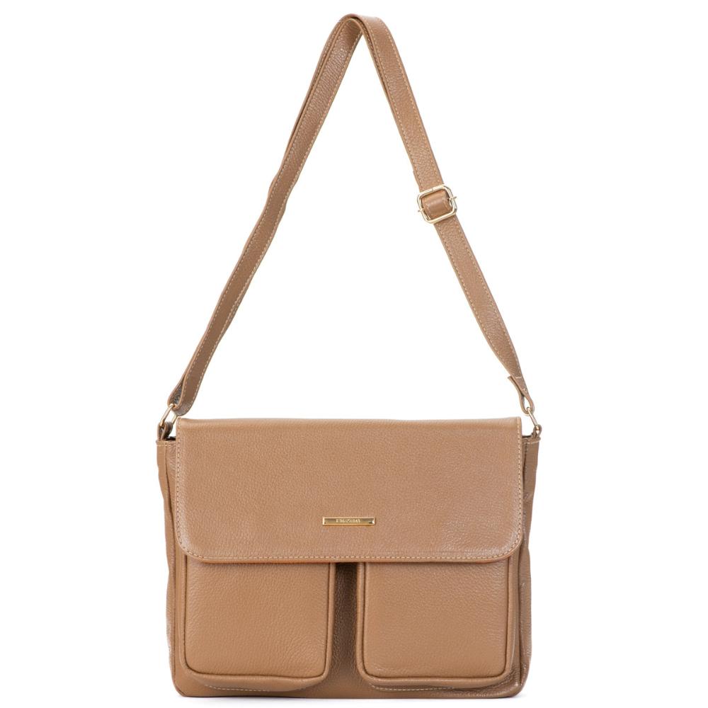 Bolsa Transversal Média Couro Caramelo Marina