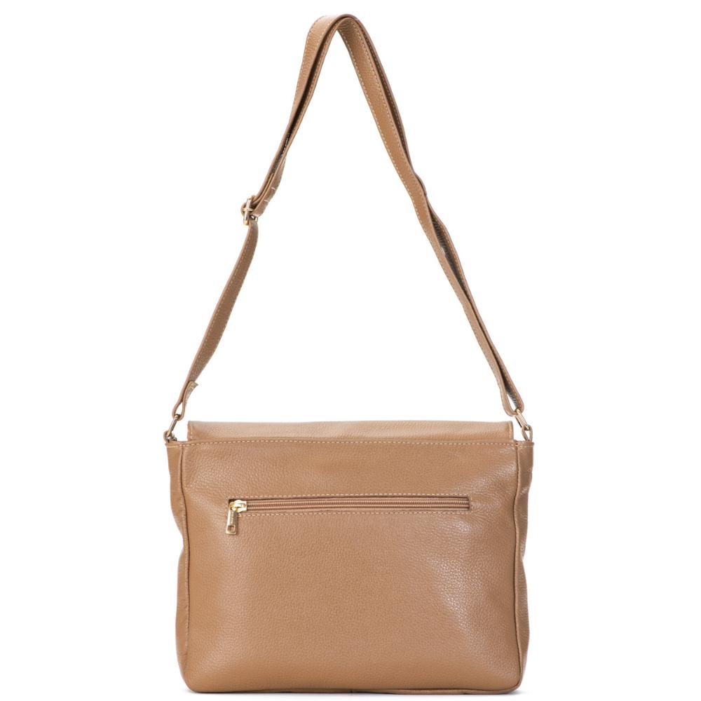 Bolsa Transversal Média Couro Caramelo Marina