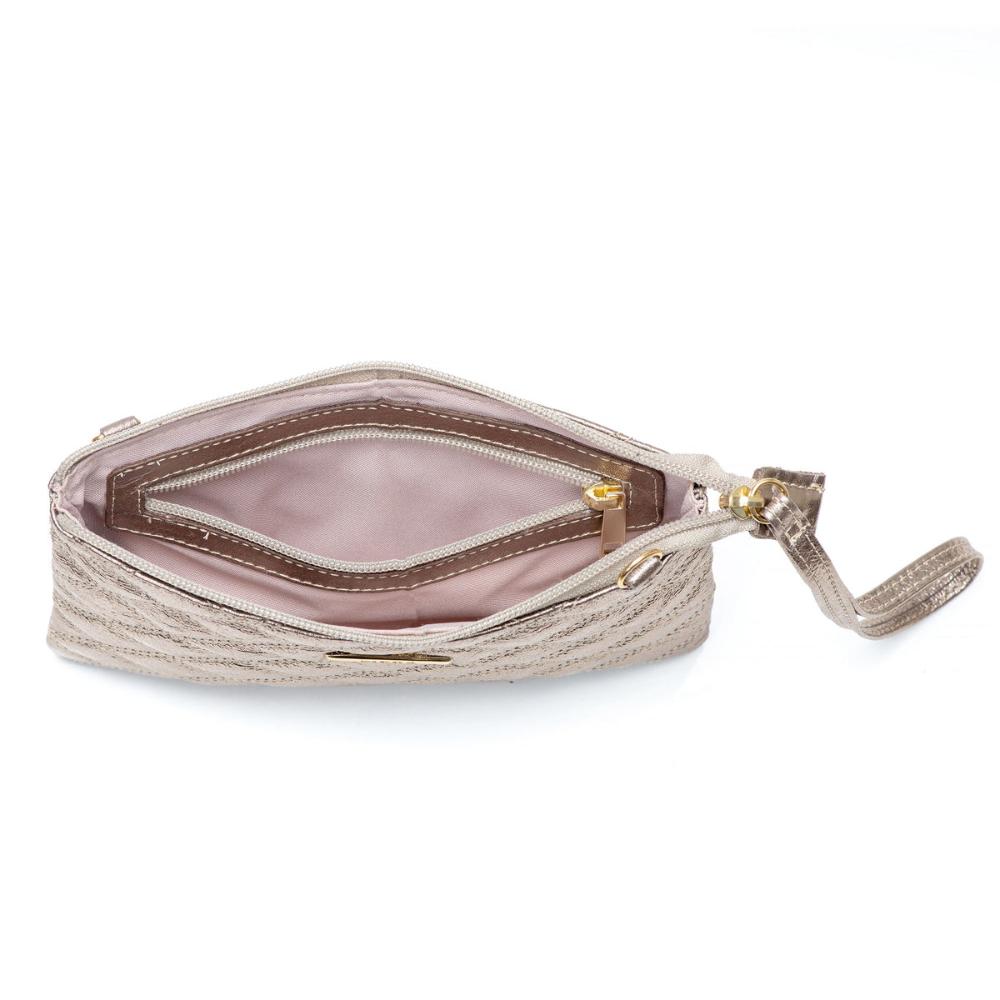 Bolsa Transversal Pequena Couro Ouro Velho Patrícia