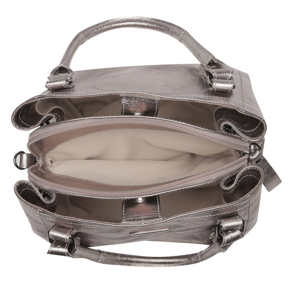 Bolsa Iva de mão couro Ônix