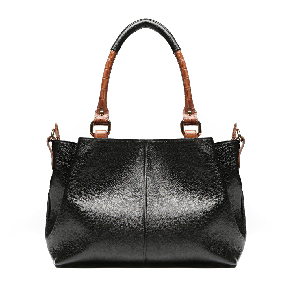 Bolsa de Ombro Couro Preto Catarine
