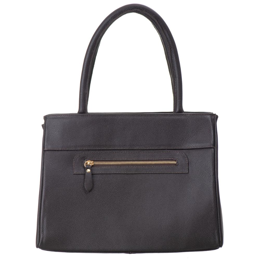 Bolsa de Ombro Estruturada Couro Café Celina