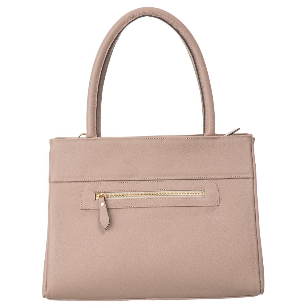 Bolsa de Ombro Estruturada Couro Nude Celina