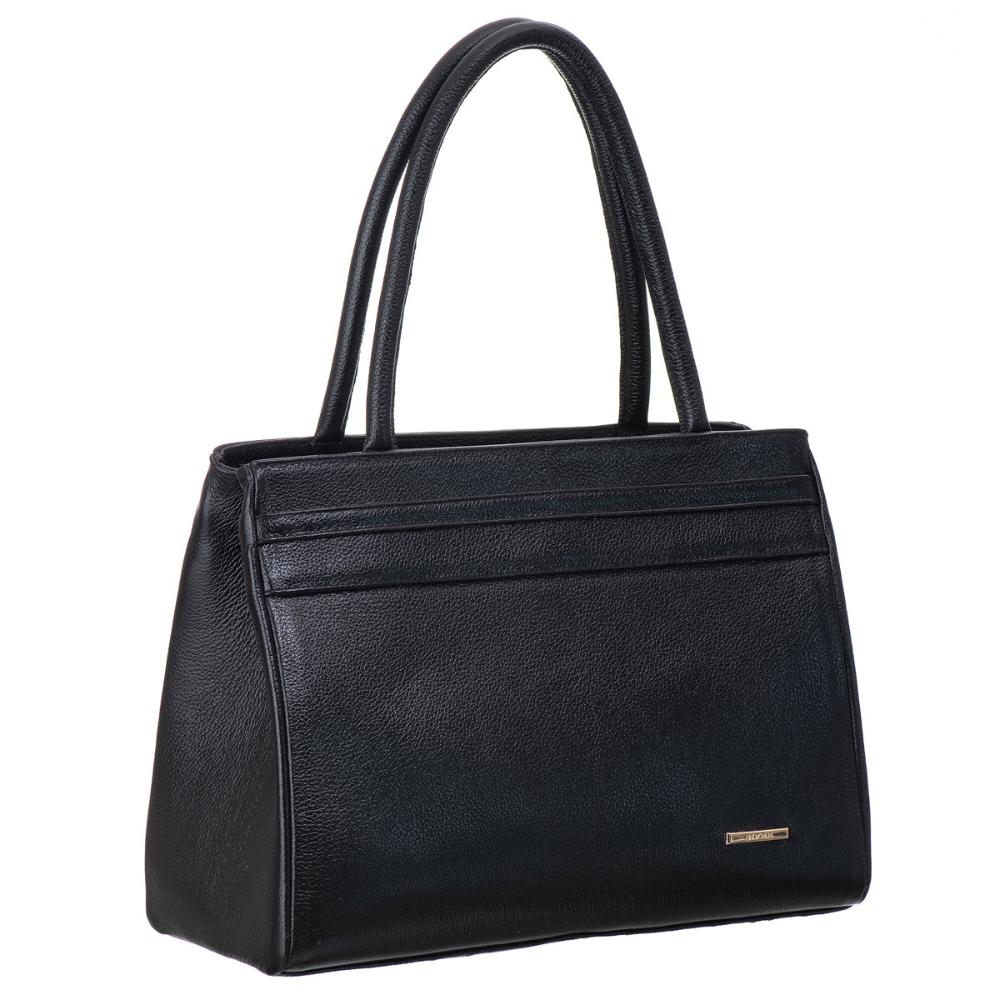 Bolsa de Ombro Estruturada Couro Preta Celina