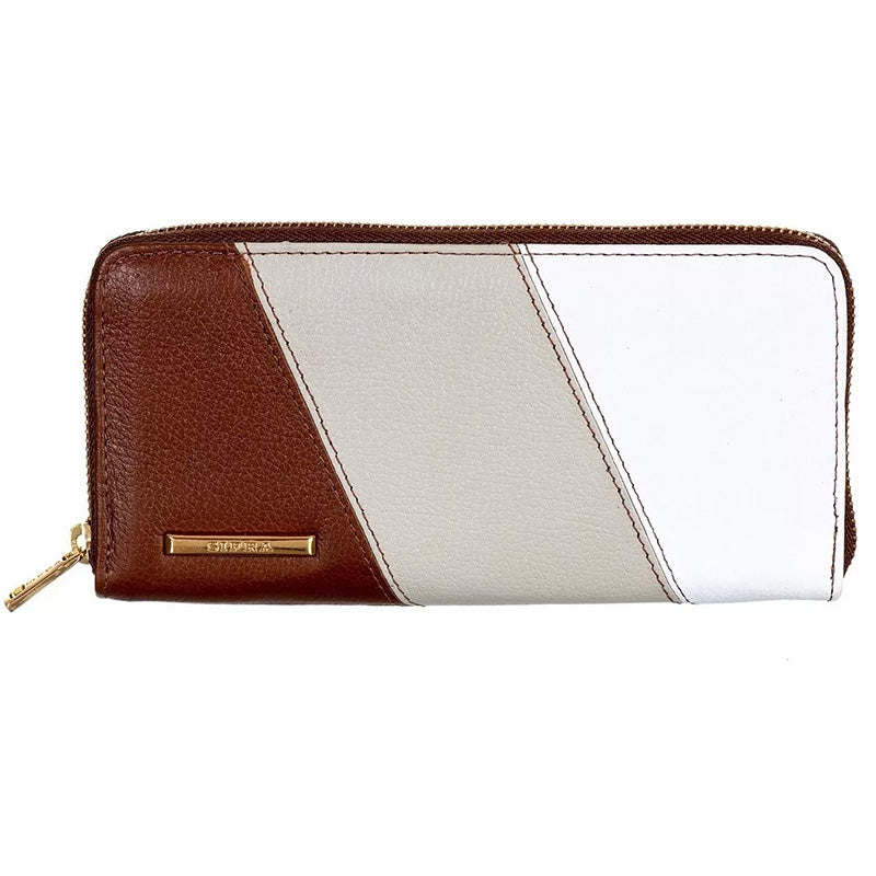 Carteira Feminina Couro Média de Mão Avelã Virginia