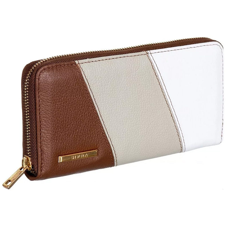 Carteira Feminina Couro Média de Mão Avelã Virginia