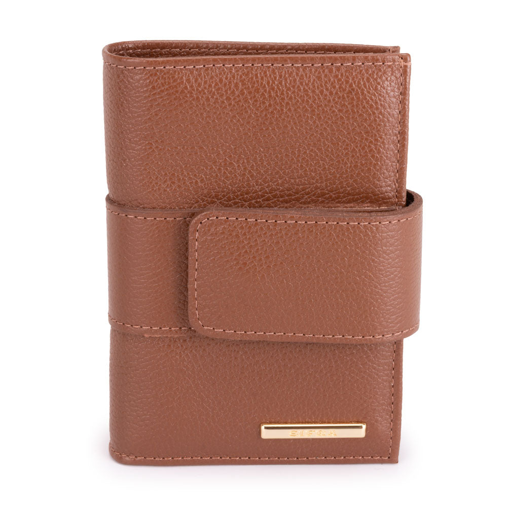 Carteira Feminina Pequena Couro Marrom Liz