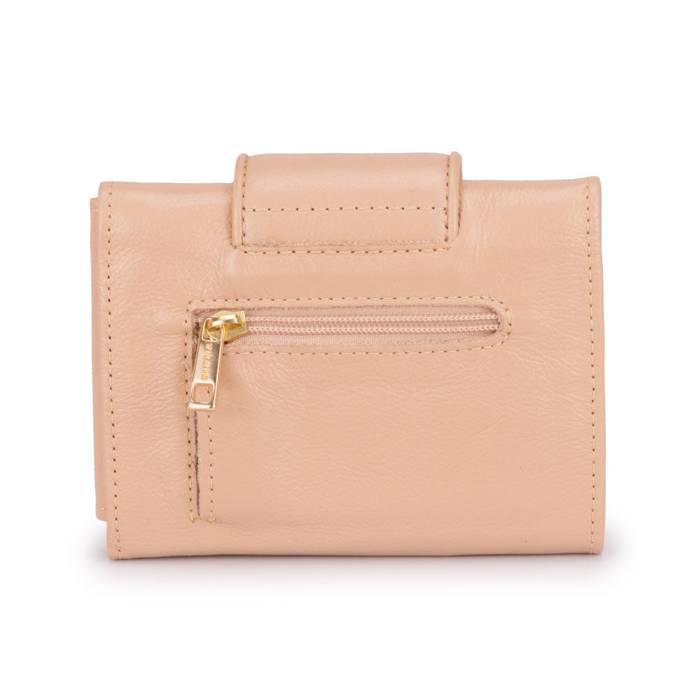 Carteira Feminina Pequena Couro Rose Elizabeth