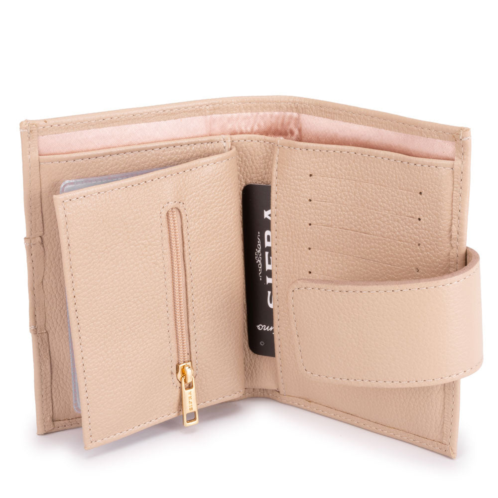 Carteira Feminina Pequena Couro Rose Liz