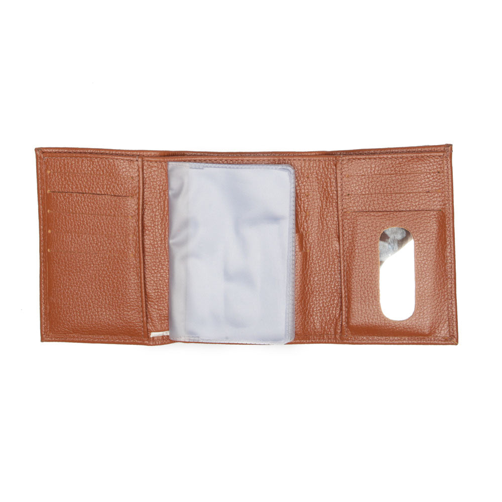 Carteira Feminina Pequena Couro Terracota Isis