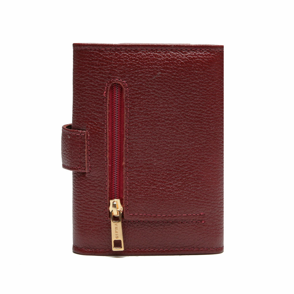 Carteira Feminina Pequena Couro Vermelho Rubi Luna