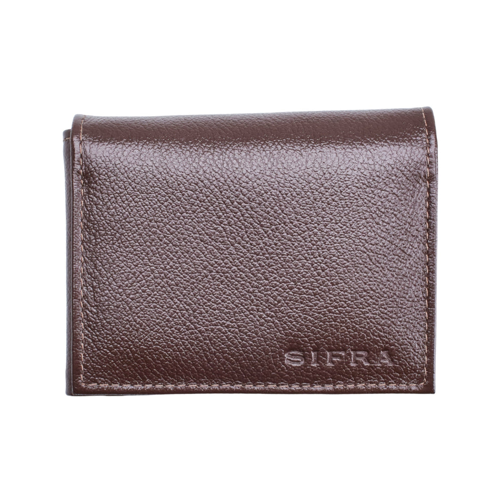 Carteira Masculina Compacta Porta Cnh Couro Marrom