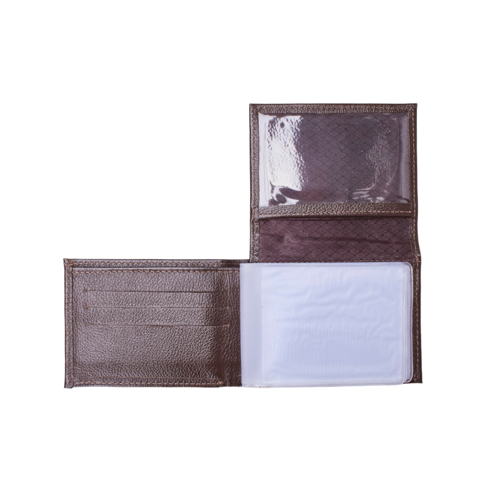 Carteira Masculina Compacta Porta Cnh Couro Marrom