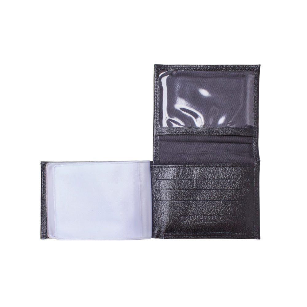 Carteira Masculina Compacta Porta Cnh Couro Preto