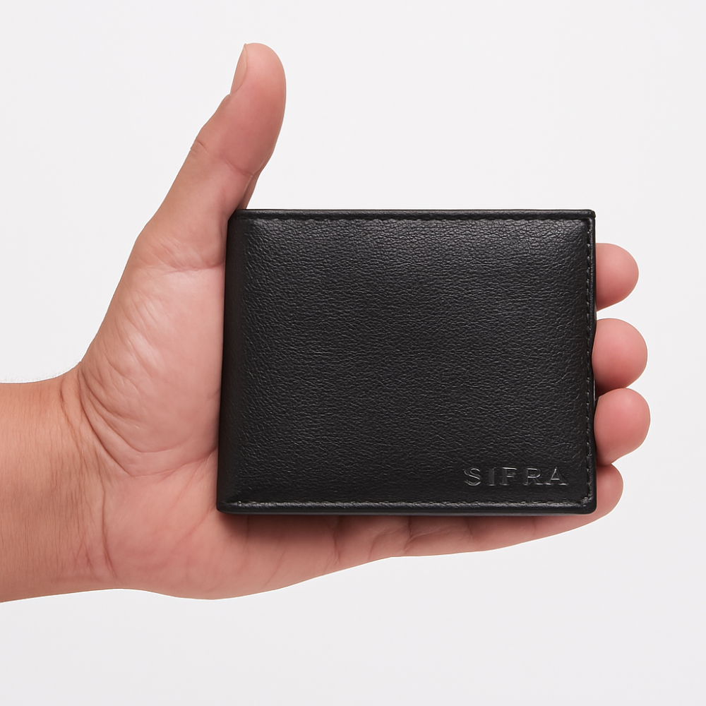 Carteira Masculina Couro Compacta Preto