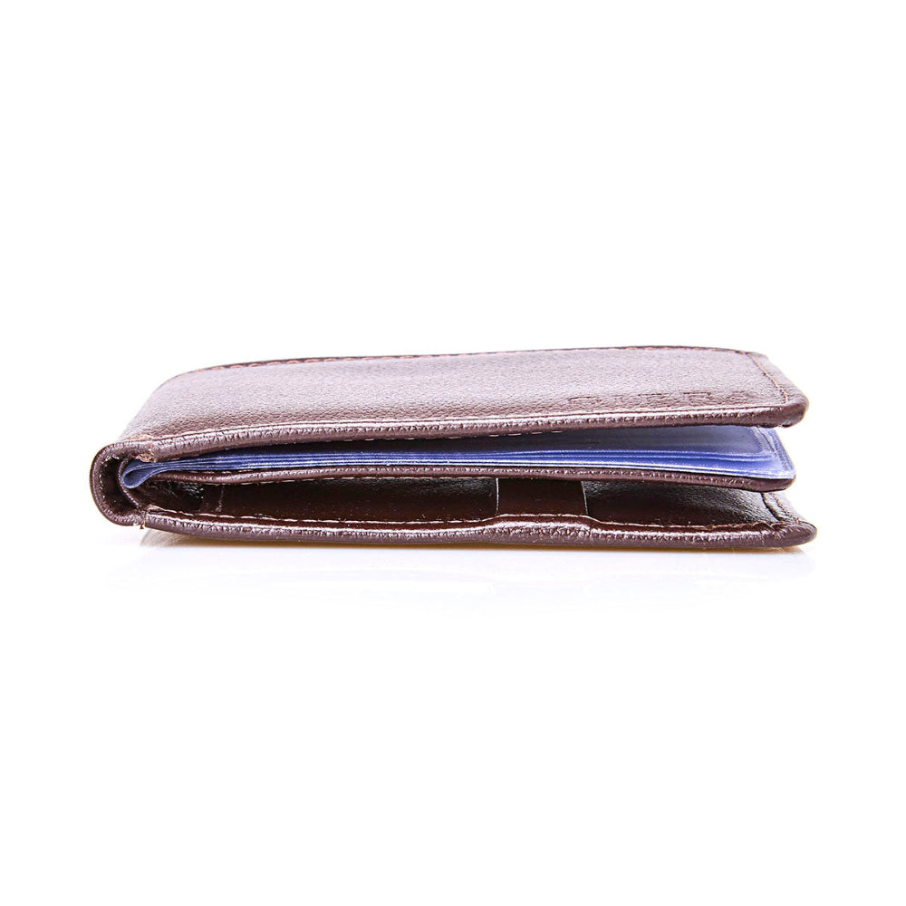 Carteira Masculina Couro Marrom com Porta Moedas
