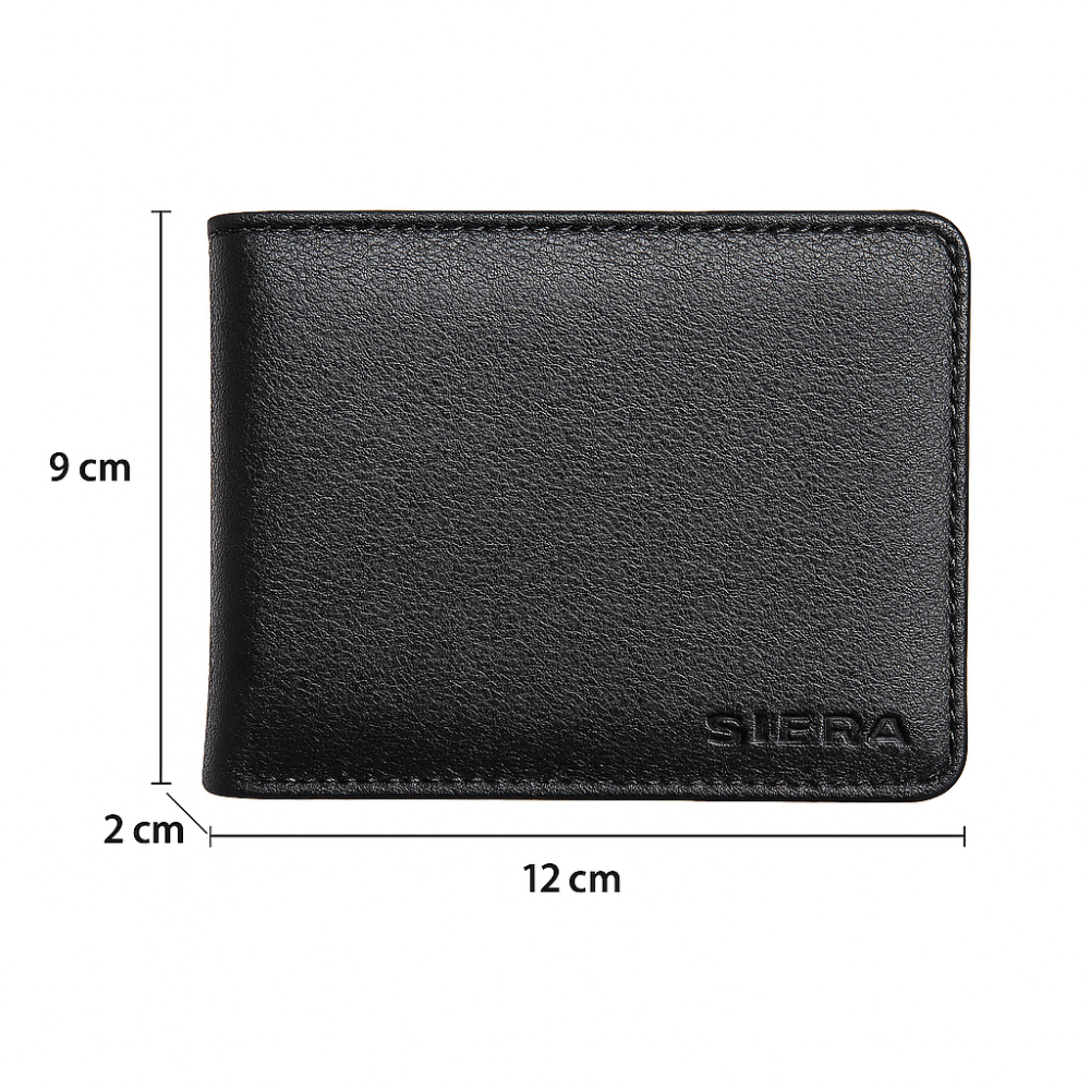 Carteira Masculina Couro Preto com Porta Moedas