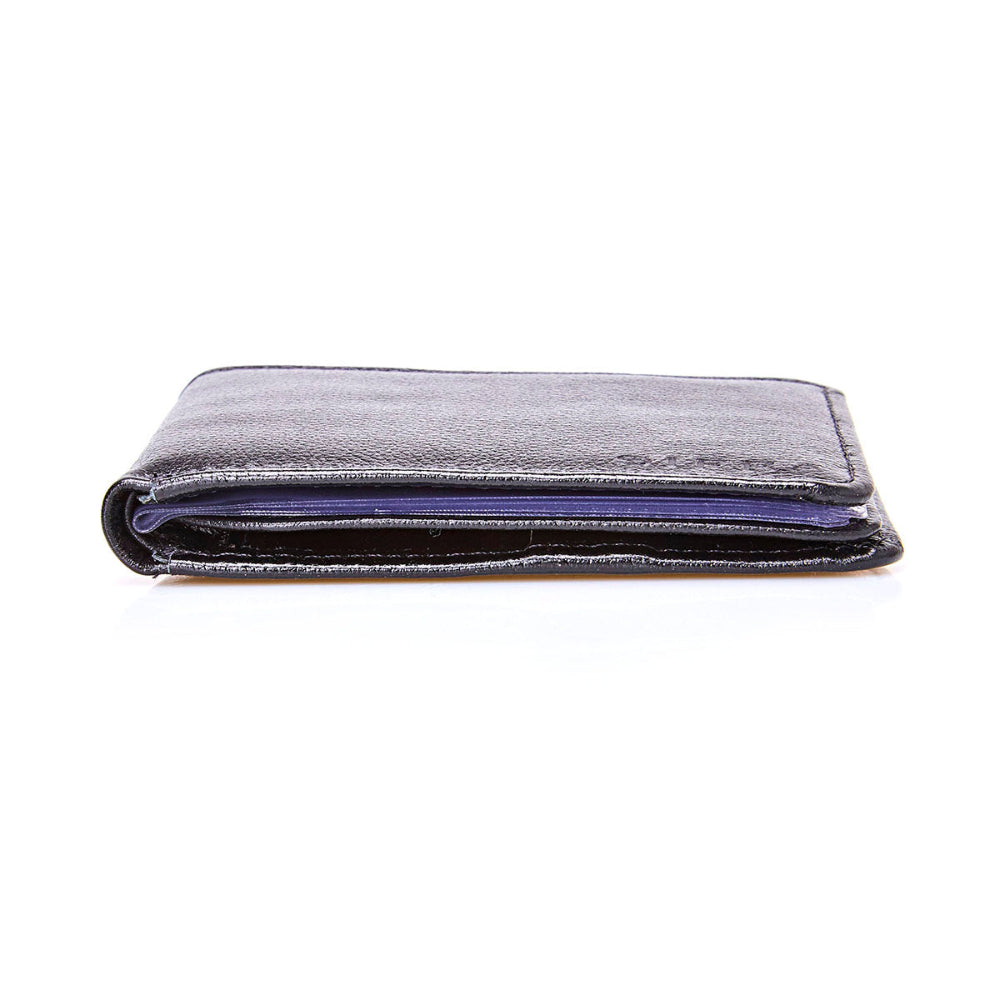 Carteira Masculina Couro Preto com Porta Moedas