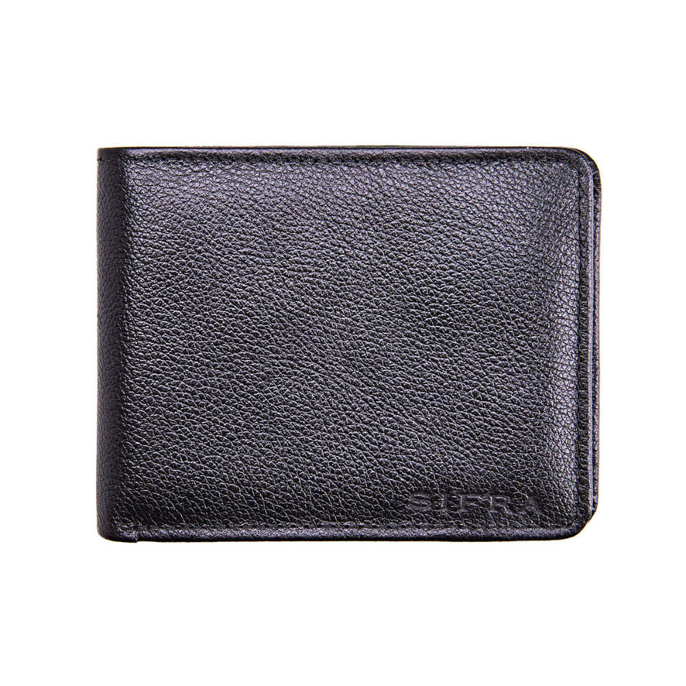 Carteira Masculina Couro Preto com Zíper Interno