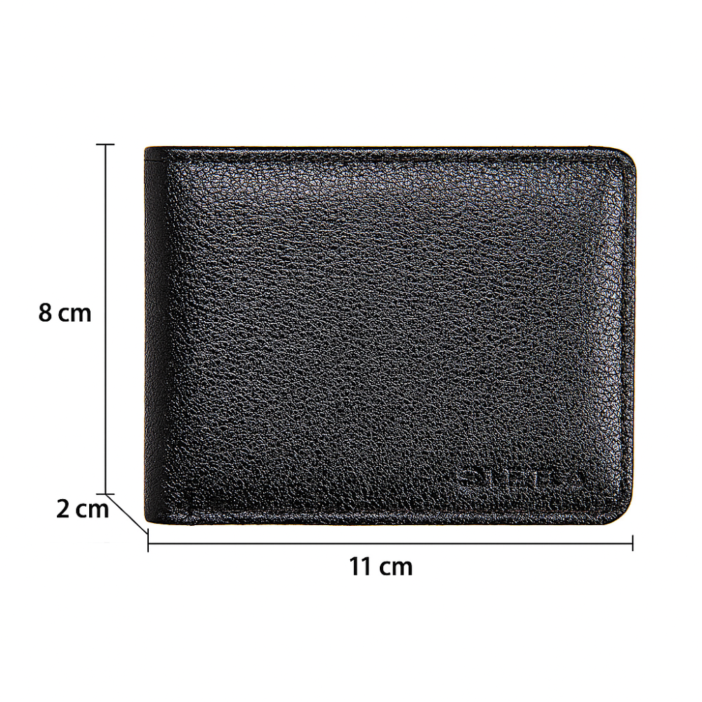 Carteira Masculina Couro Preto com Zíper Interno