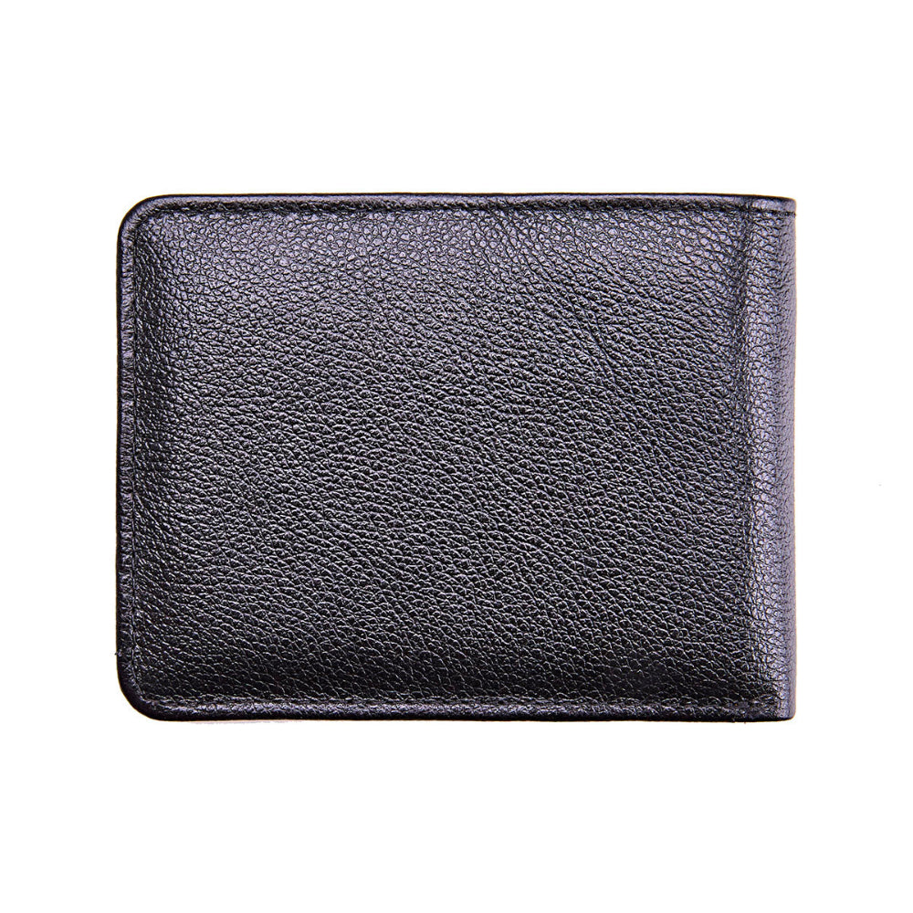 Carteira Masculina Couro Preto com Zíper Interno