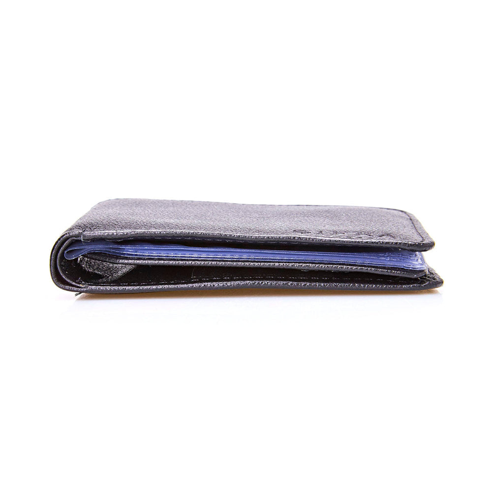 Carteira Masculina Couro Preto com Zíper Interno