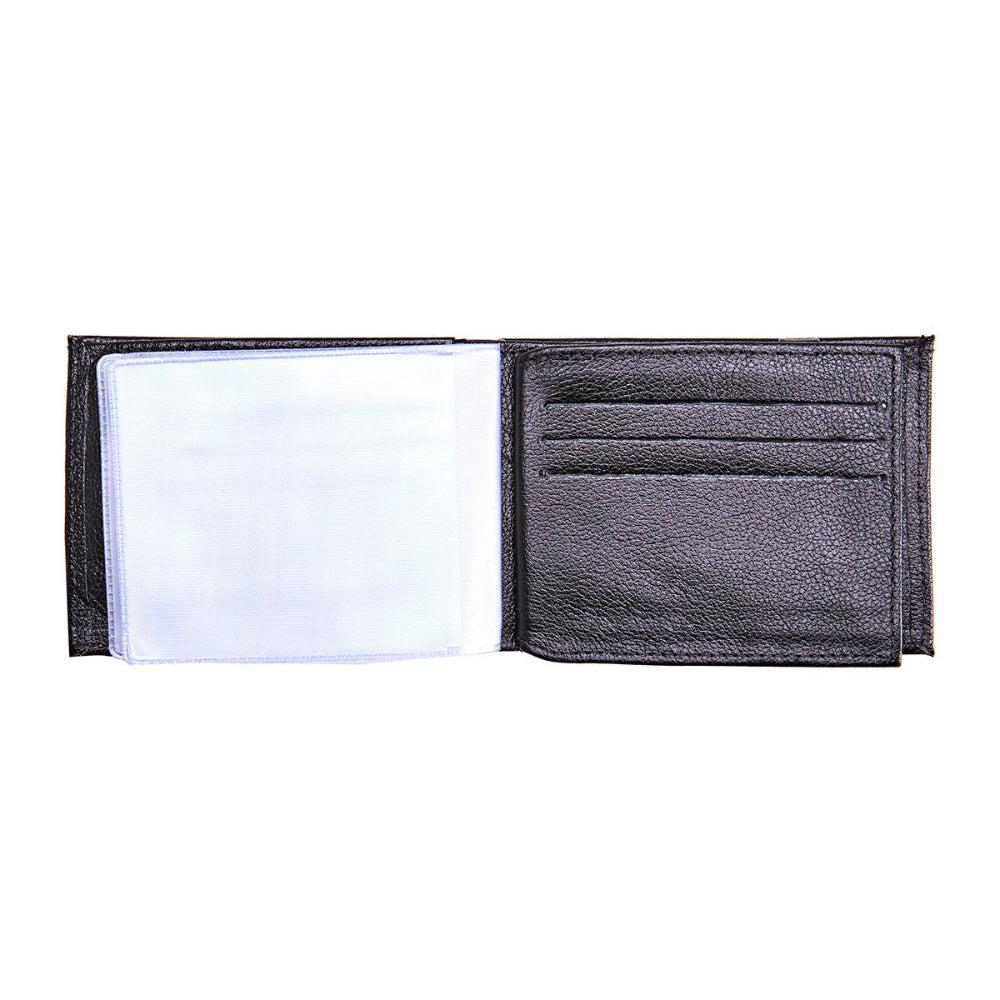 Carteira Masculina Grande Couro Preto com Botão