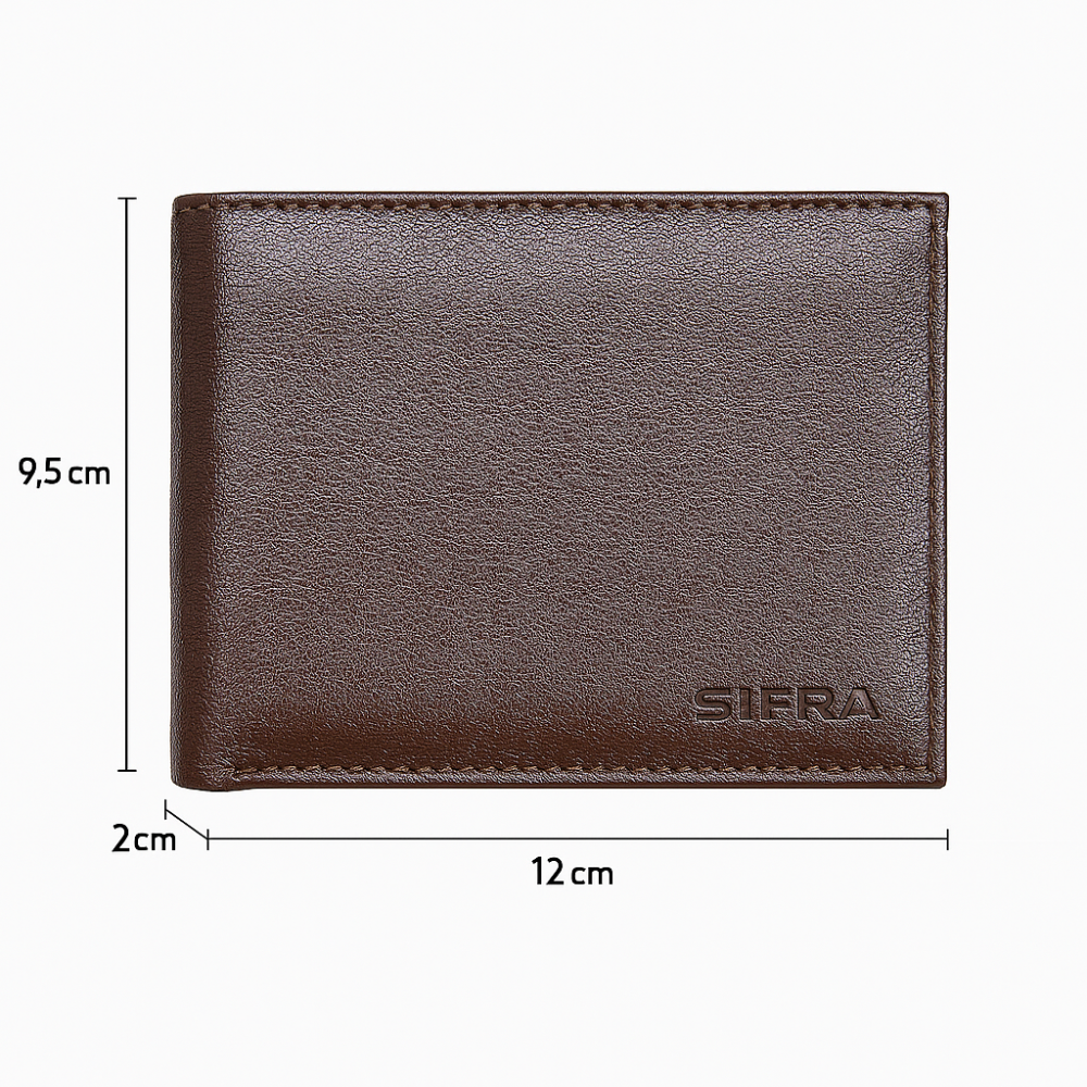 Carteira Masculina Grande Porta Cheques Couro Marrom