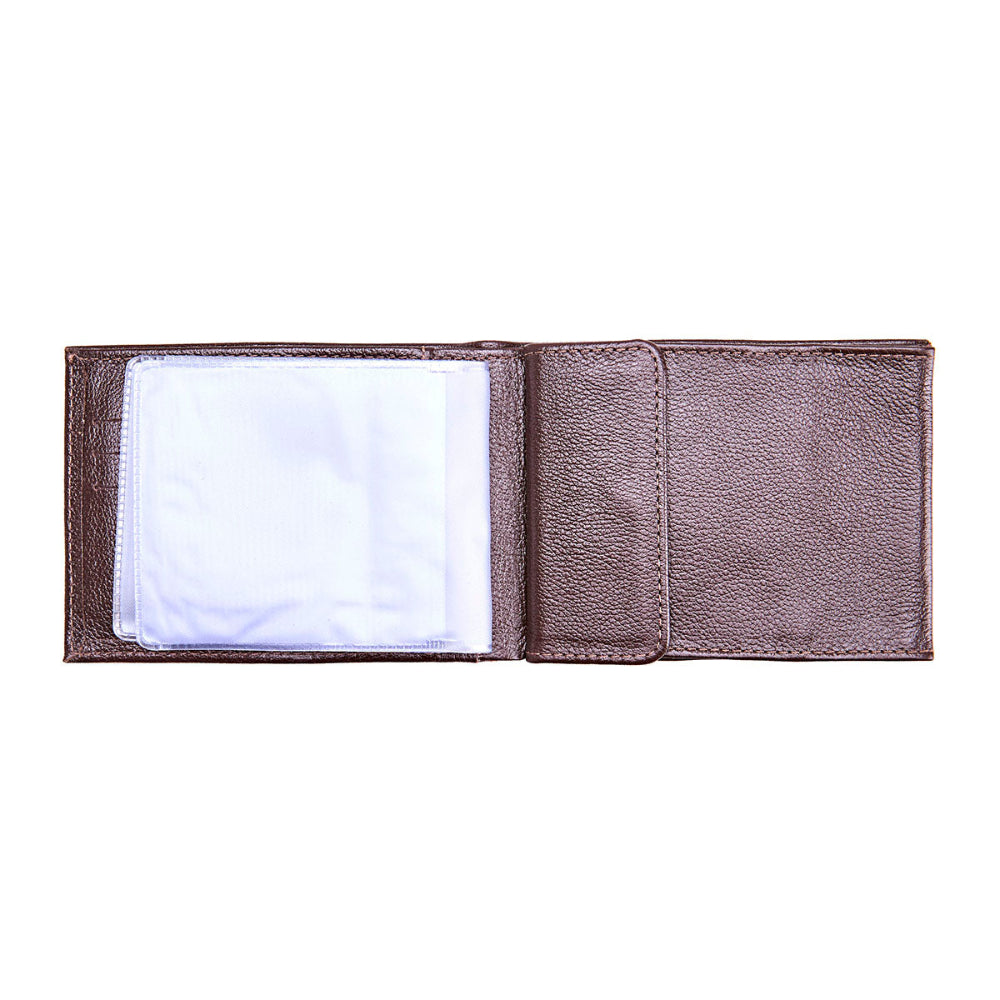Carteira Masculina Grande Porta Cheques Couro Marrom