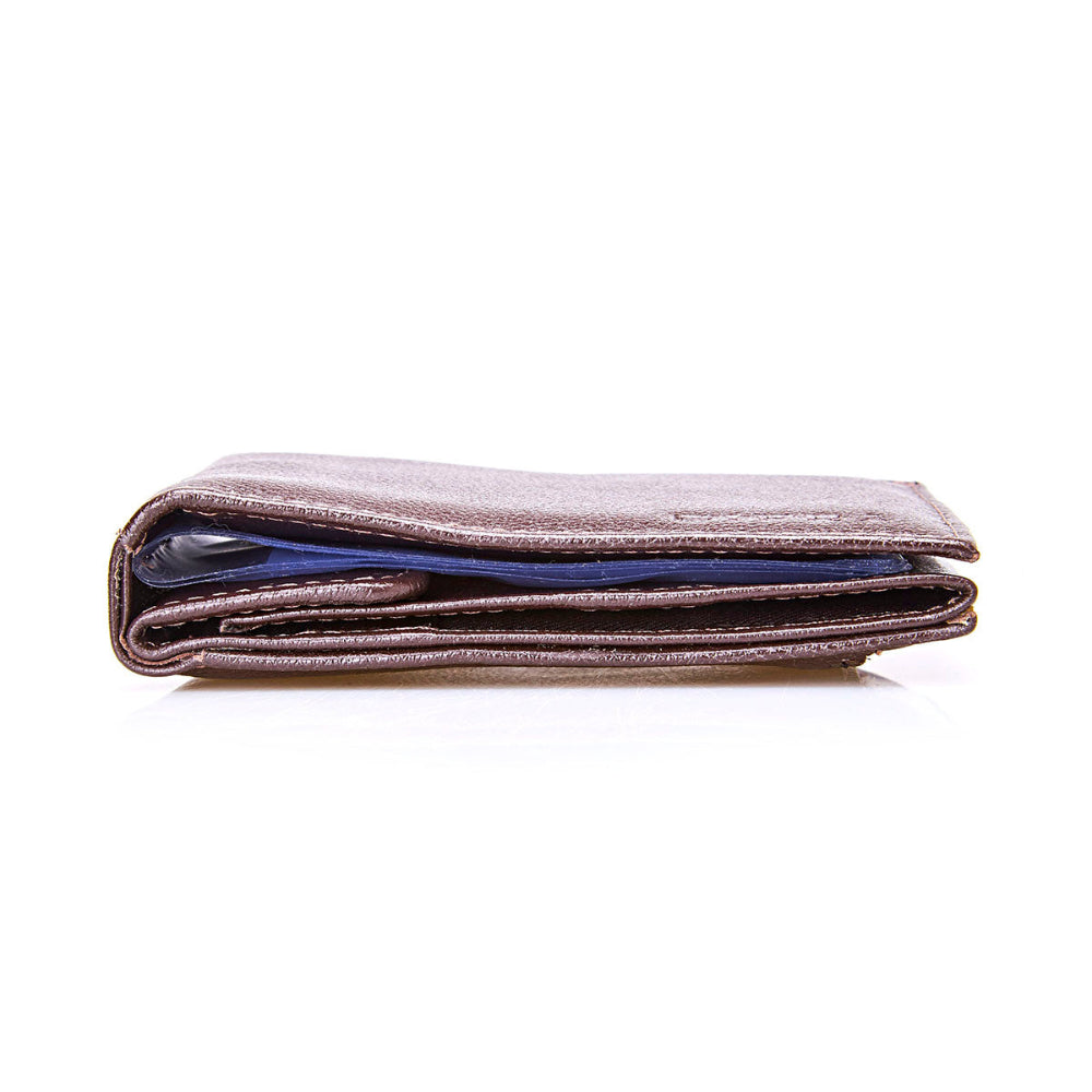 Carteira Masculina Grande Porta Cheques Couro Marrom