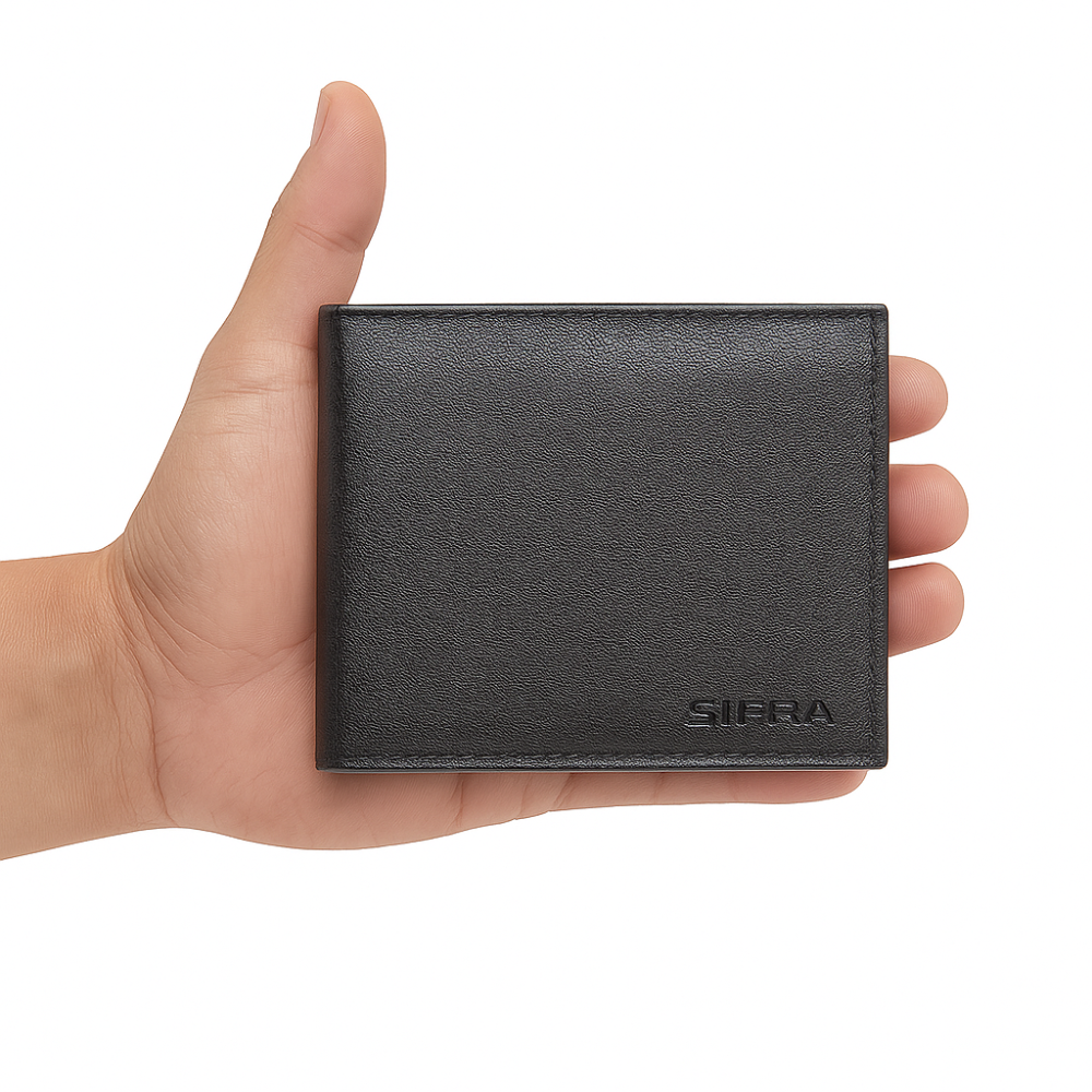 Carteira Masculina Grande Porta Cheques Couro Preto