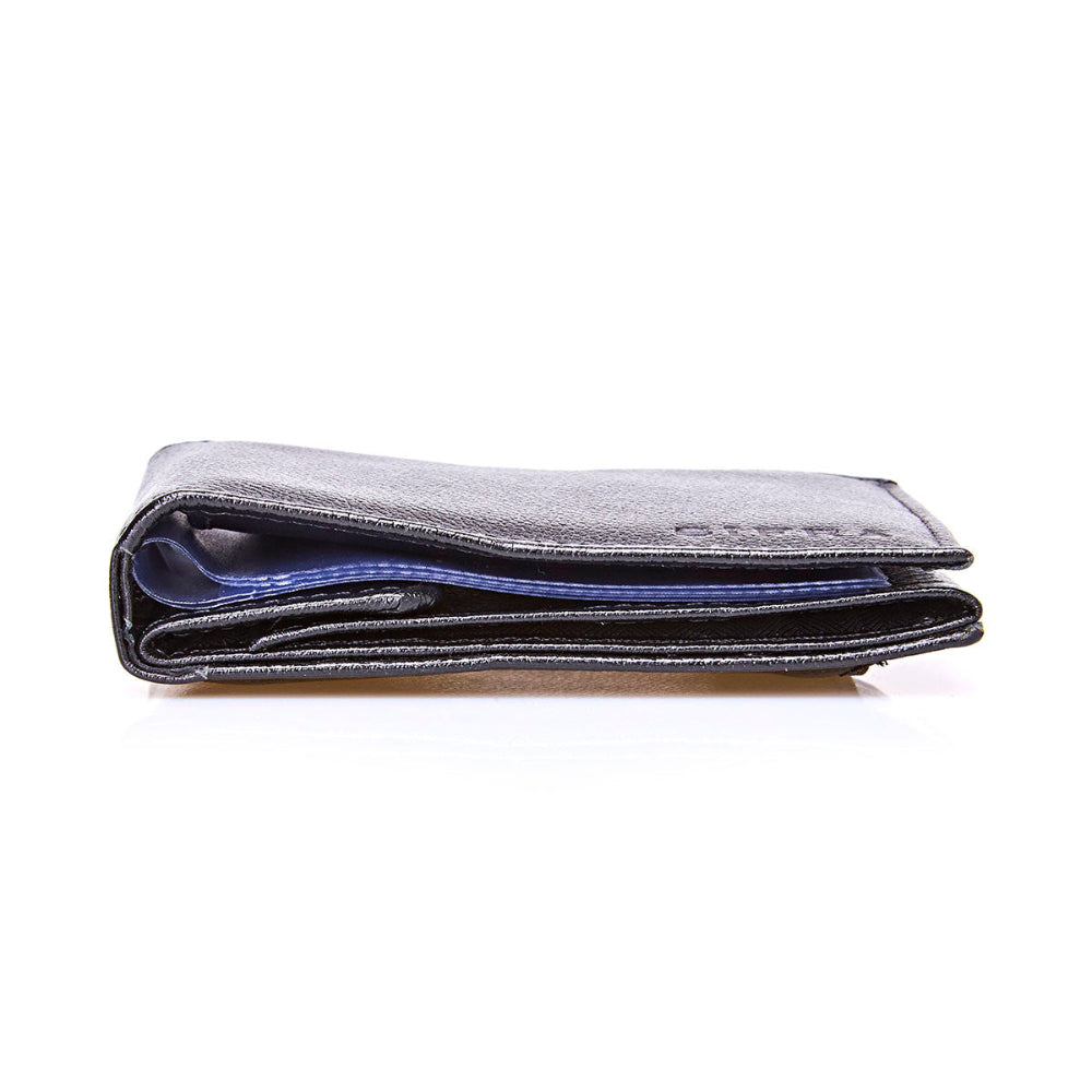 Carteira Masculina Grande Porta Cheques Couro Preto