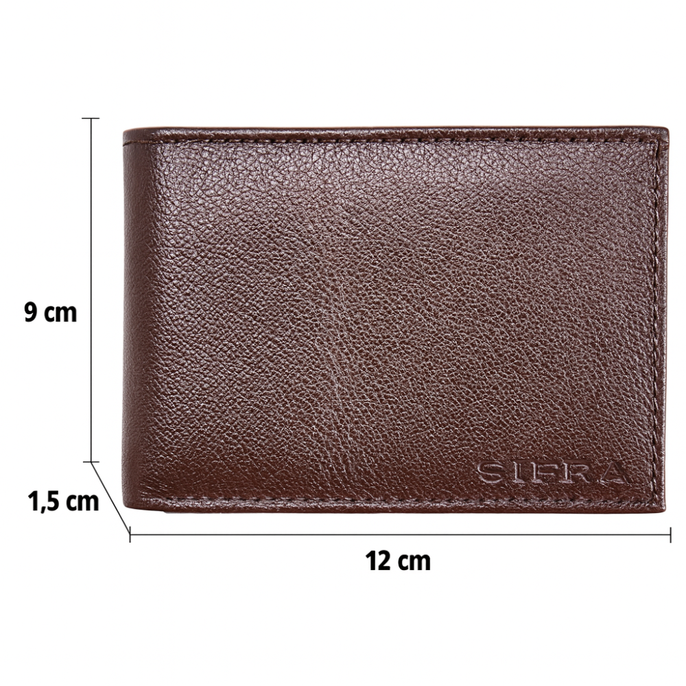 Carteira Masculina Grande Slim Couro Marrom