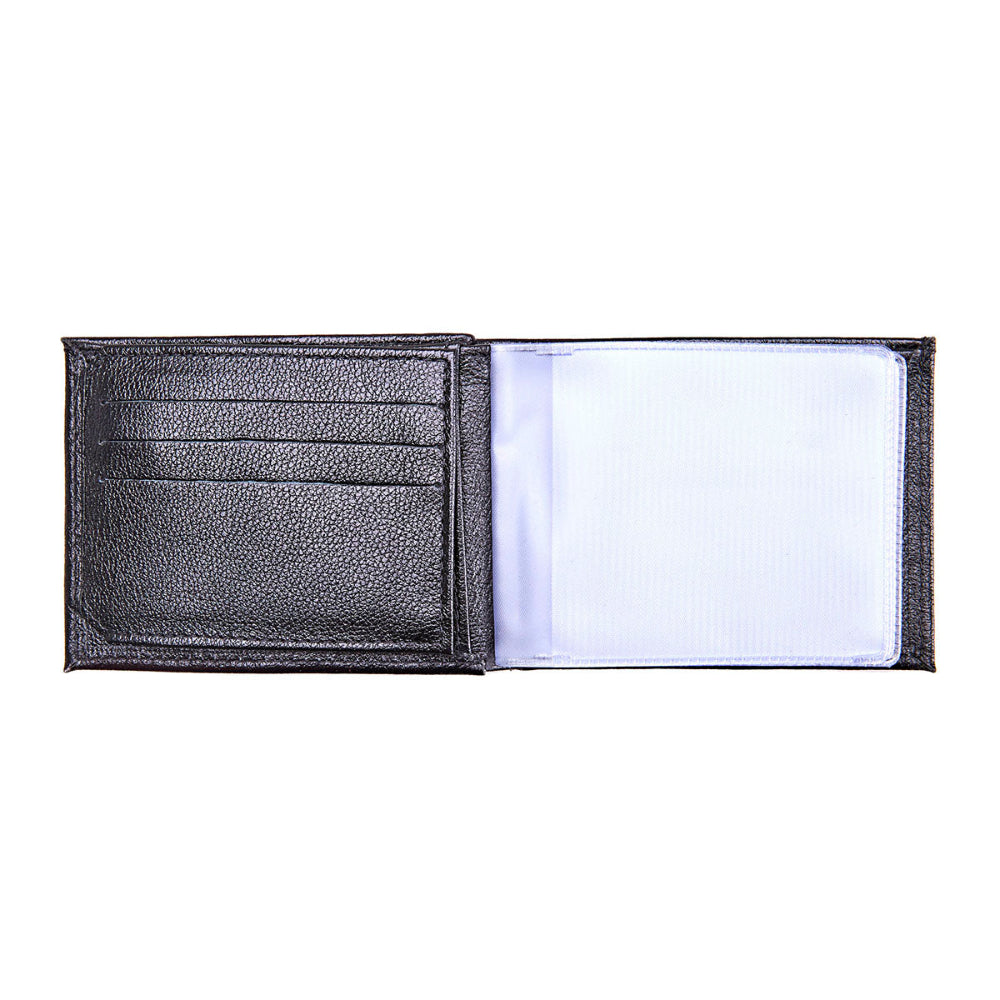 Carteira Masculina Grande Slim Couro Preto