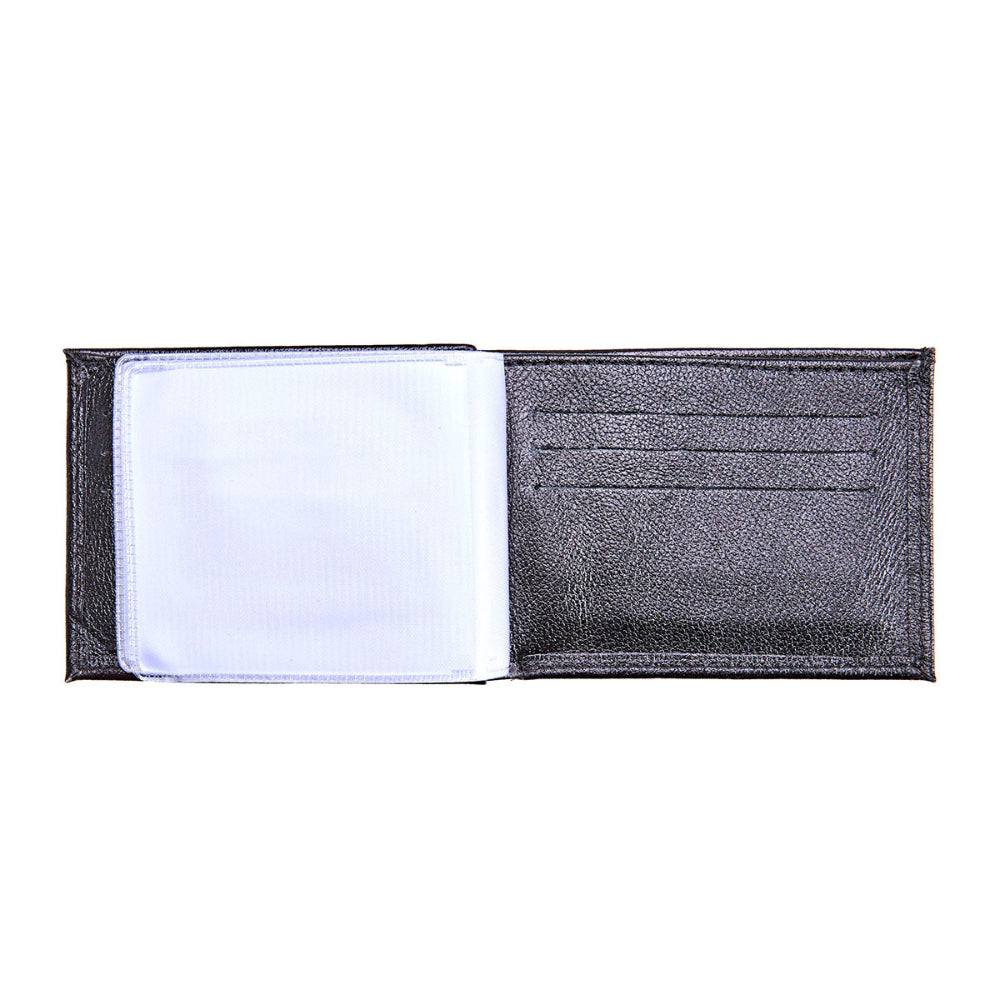 Carteira Masculina Grande Slim Couro Preto