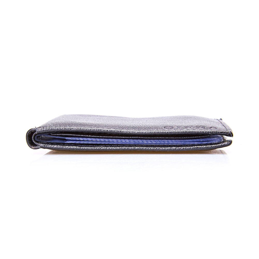 Carteira Masculina Grande Slim Couro Preto