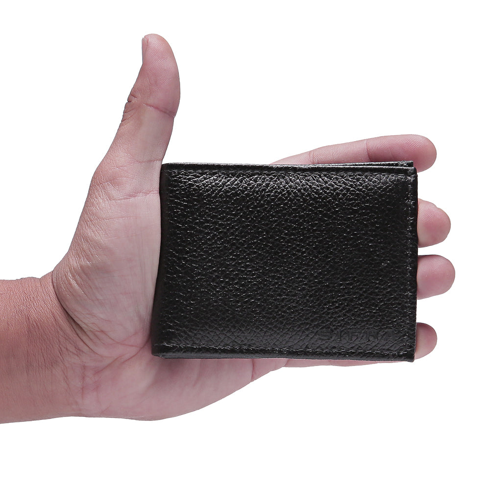 Carteira Masculina Slim Porta Cartões Couro Preto