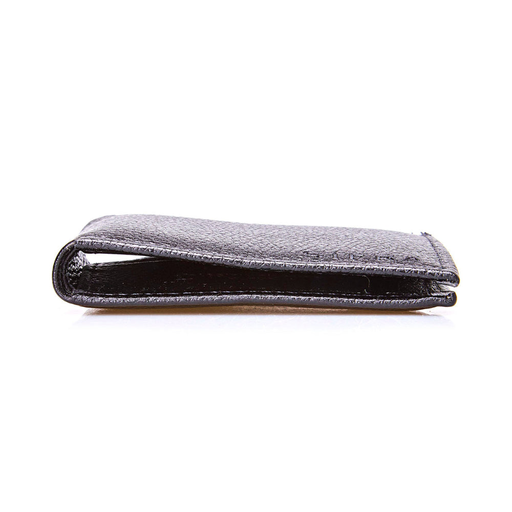 Carteira Masculina Slim Porta Cartões Couro Preto