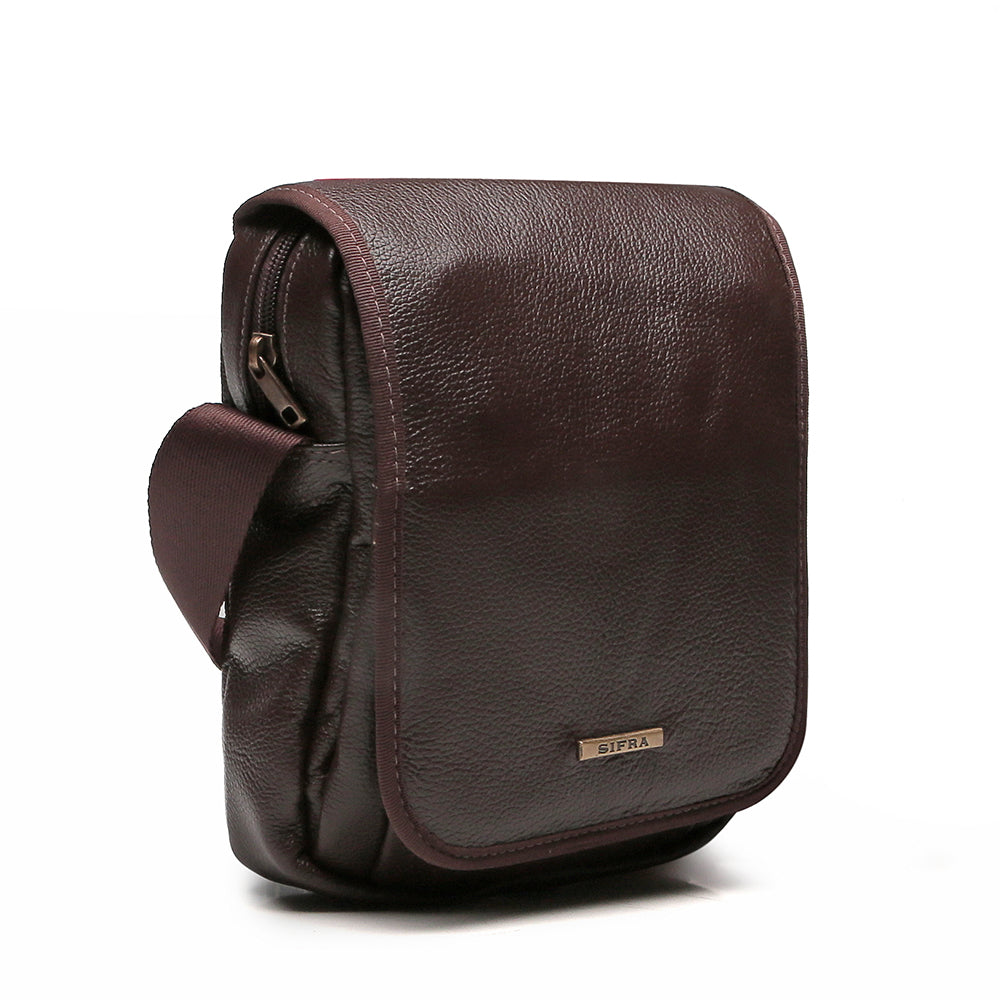 Bolsa Crossbody Masculina Couro Café Noah