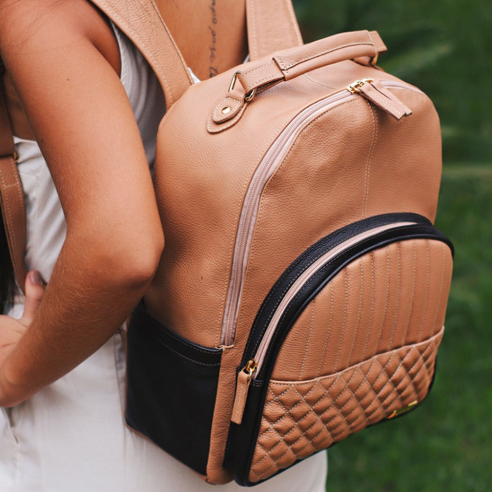 Mochila para Notebook Média De Couro Coral Avery