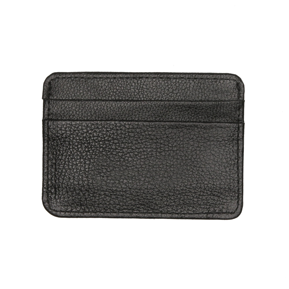 Porta Cartão Duplo Couro Preto
