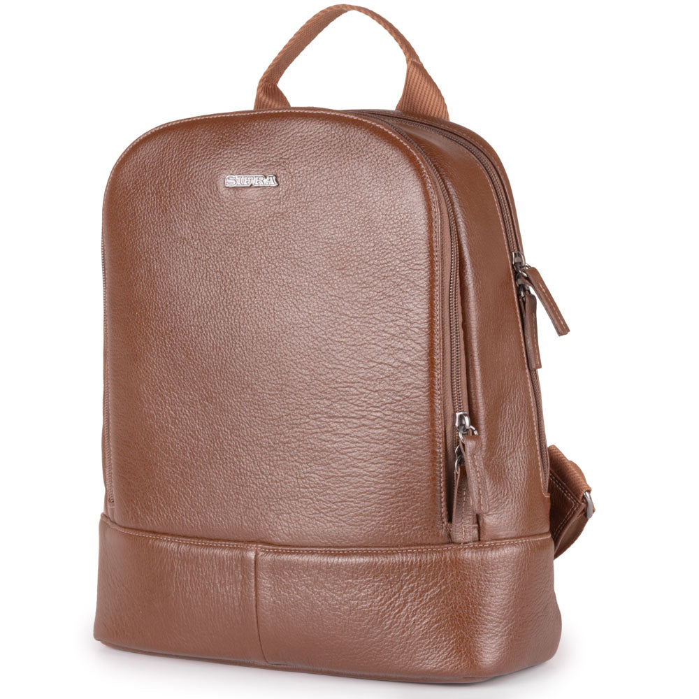 Mochila Feminina Marrom De Couro Média Amy
