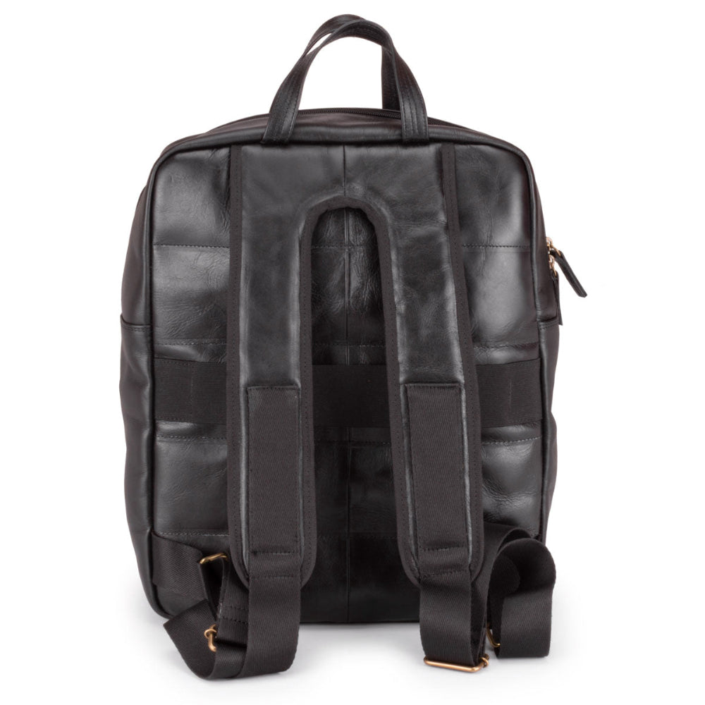 Mochila Unissex Notebook Grande Couro Preto Irlanda