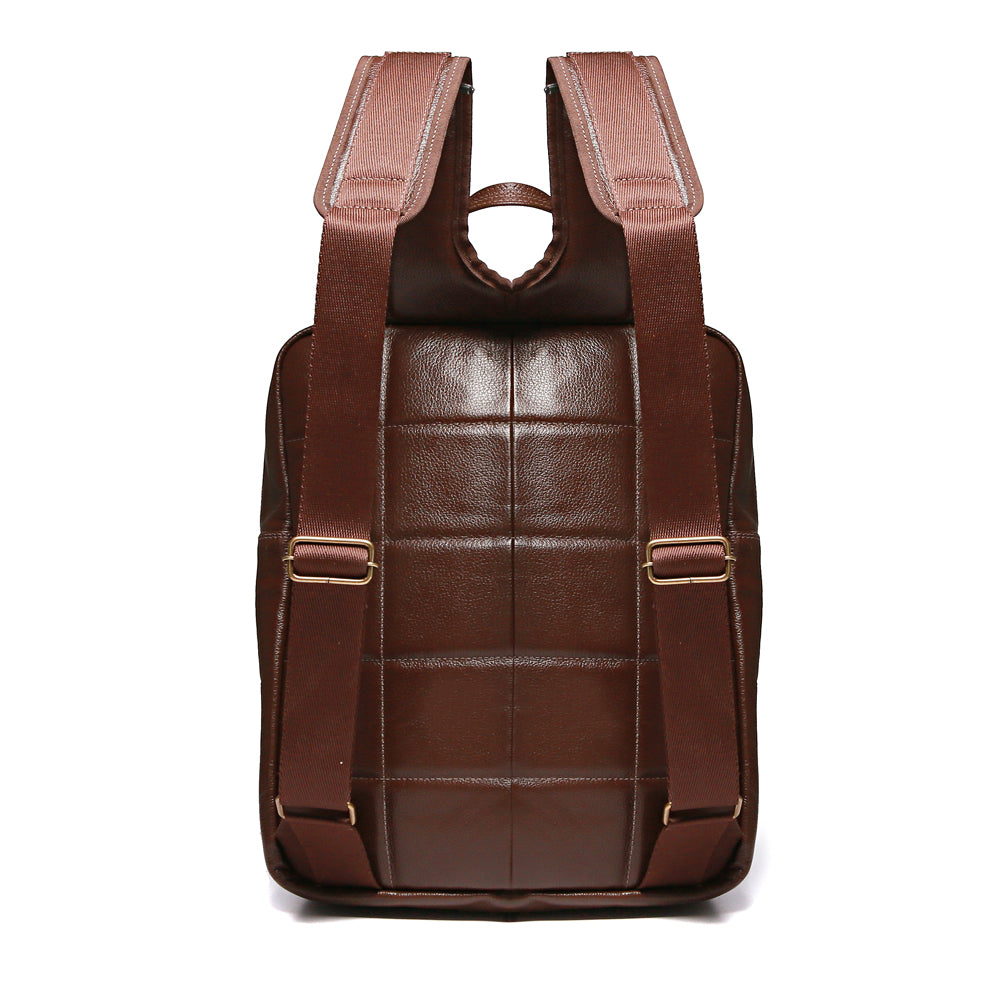 Mochila para Notebook Grande De Couro Marrom Logan