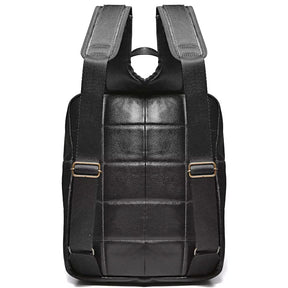 Mochila para Notebook Grande De Couro Preta Logan