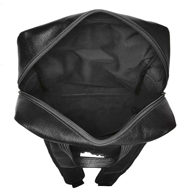 Mochila para Notebook Grande De Couro Preta Logan