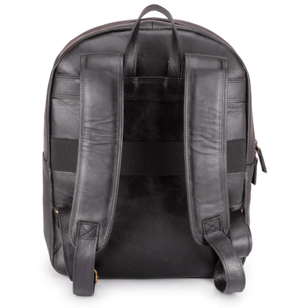 Mochila para Notebook Média Couro Preta Dublin